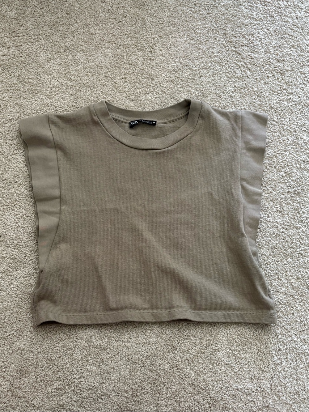 Zara Light Brown Ribbed Tank Top – Women’s Medium